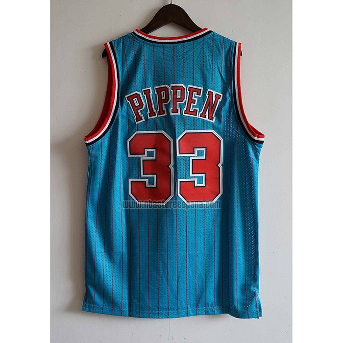 Camiseta Chicago Bulls Scottie Pippen NO 33 Mitchell & Ness 1995-96 Azul